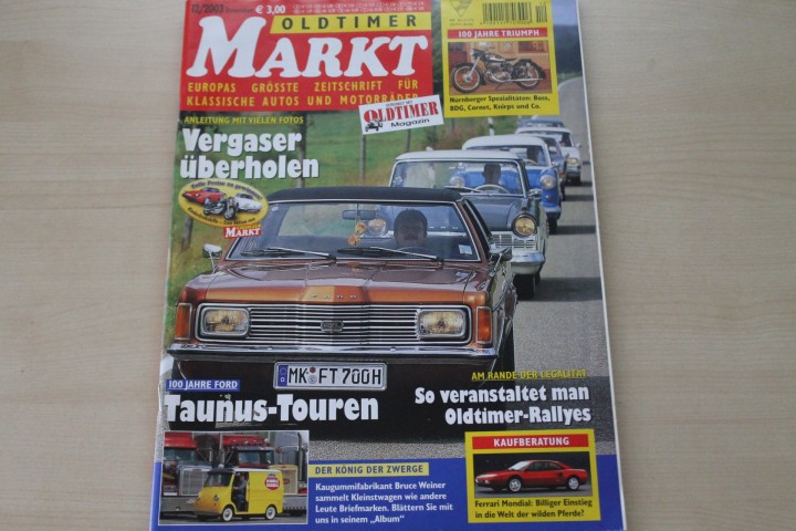 Deckblatt Oldtimer Markt (12/2003)